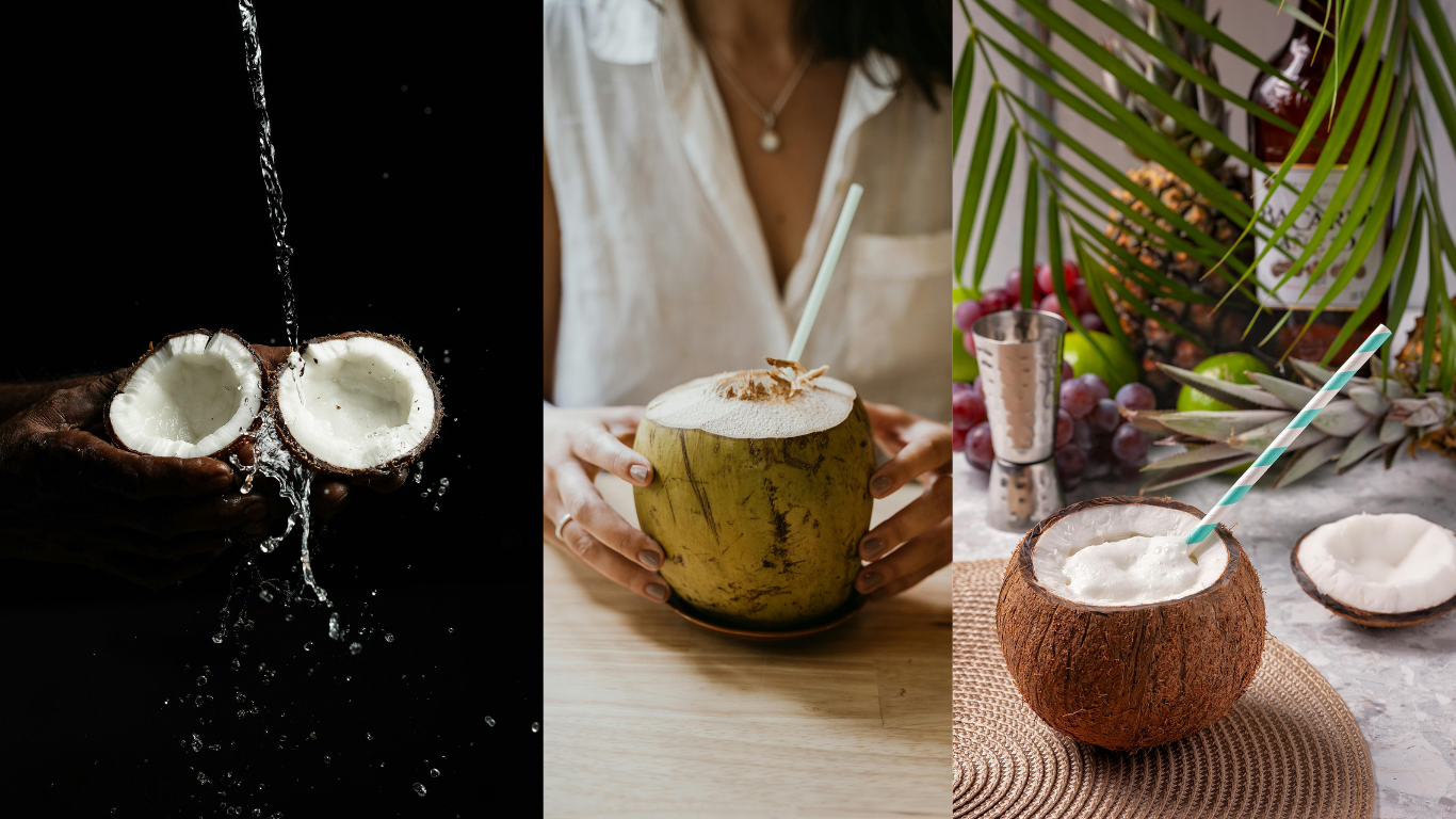 Coconut shell and coconut water