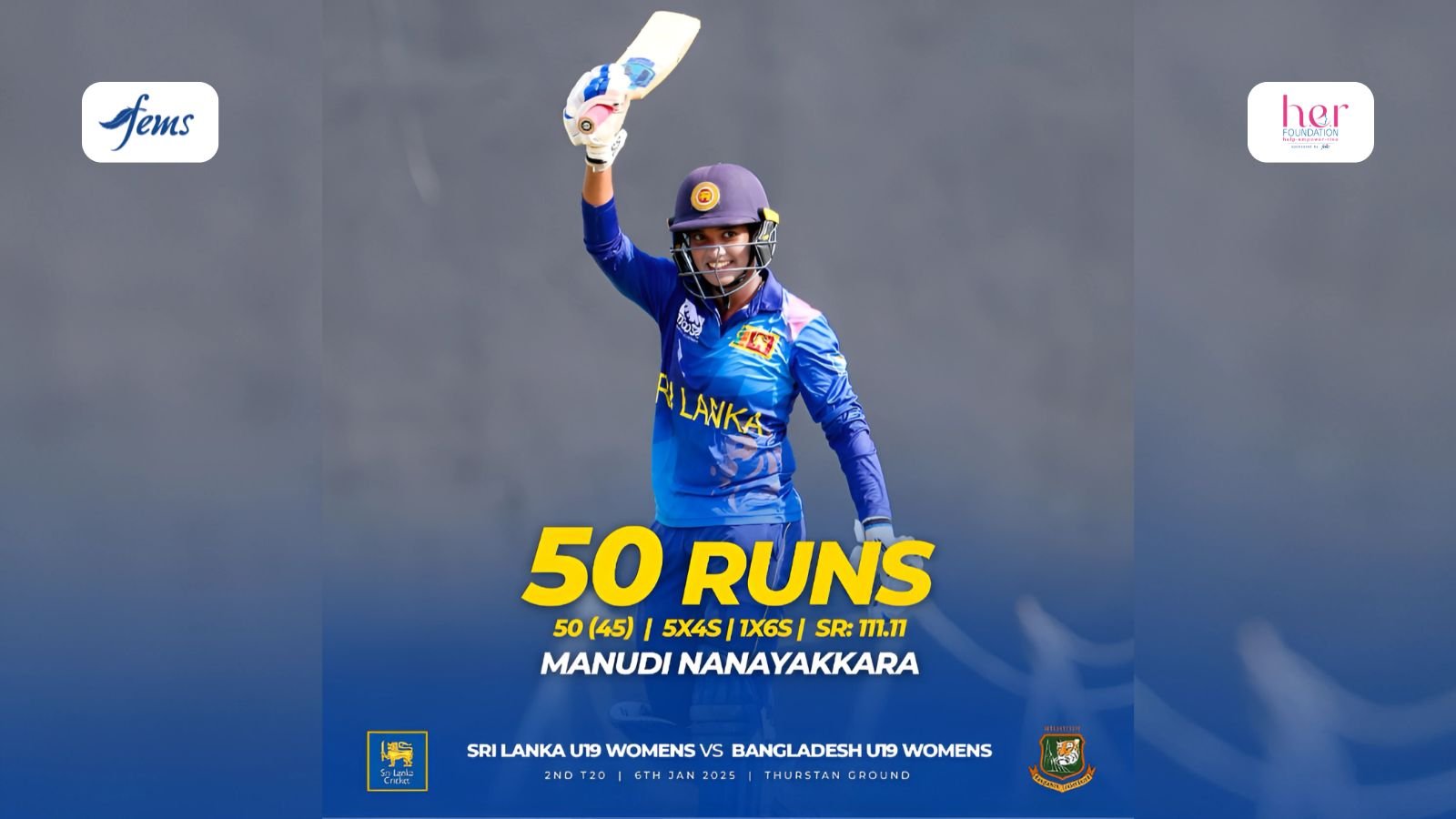 මනුදි නානායක්කාර – ශ්‍රී ලංකා කාන්තා ක්‍රිකට් (cricket) ක්‍රීඩාවේ අලුත්ම​ තාරකාව