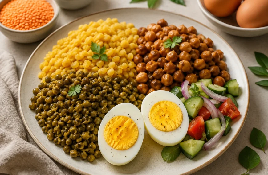 High Protein Plate එකක් හදන්නේ කොහොමද? පරිප්පු, කඩල, මුං සහ බිත්තරෙන් ලාභදායී Protein