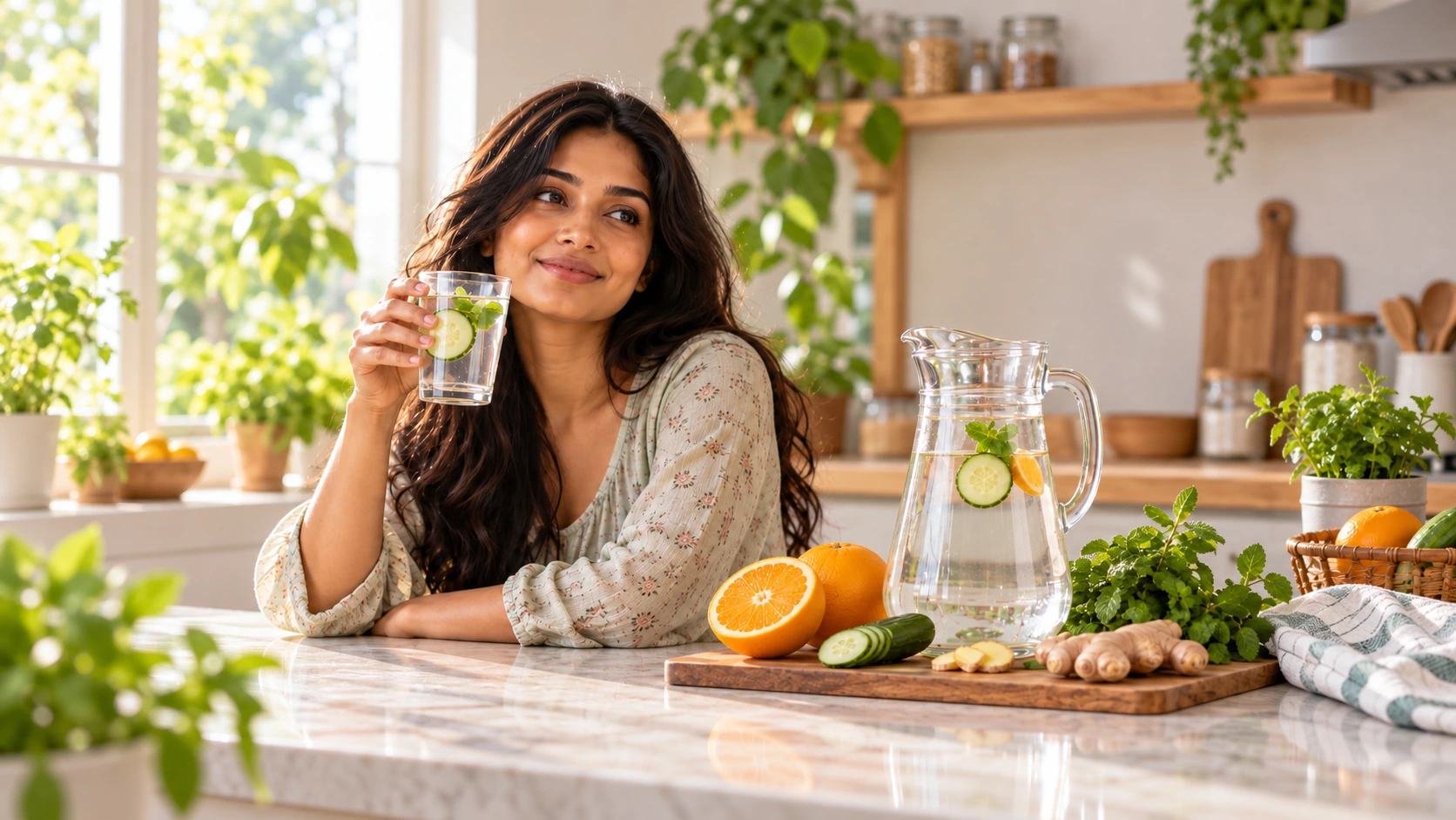 Beauty Glow Water: සමට නැවුම් Glow එකක් දෙන Simple Water Recipe