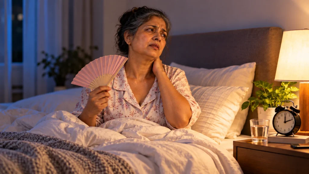 Menopause Sleep: රෑ Hot Flash එකක් නිසා නින්ද නැද්ද? Practical Guide