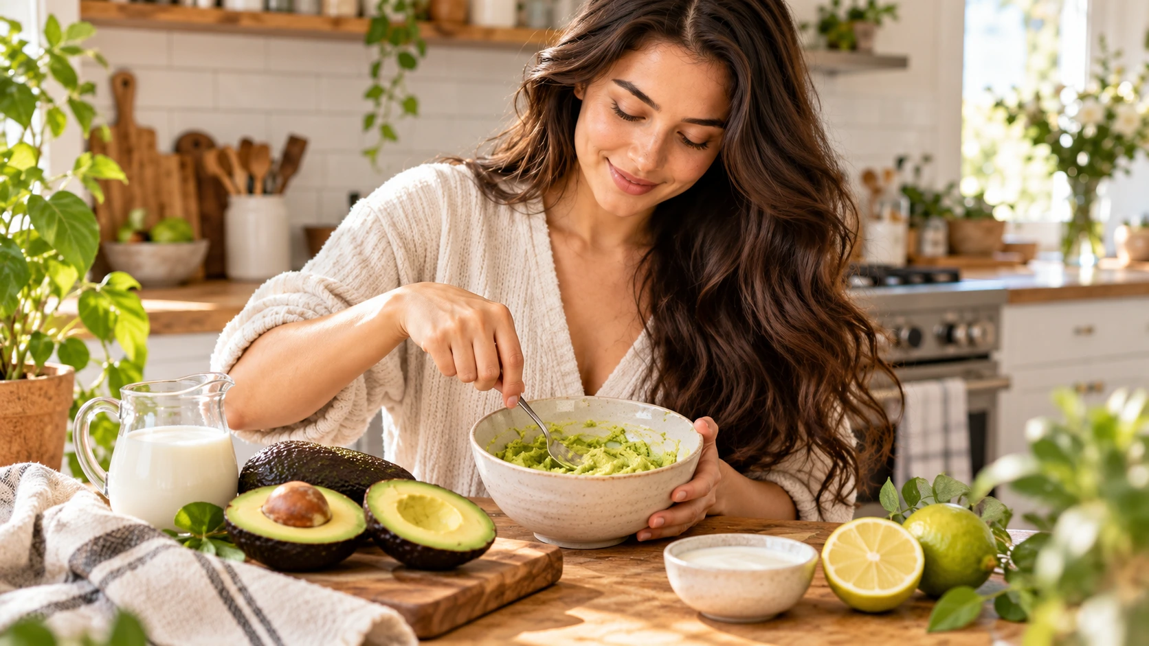 Avocado Hair Mask: වියළි සහ අග පැලෙන කොණ්ඩයට සරල සත්කාරයක්