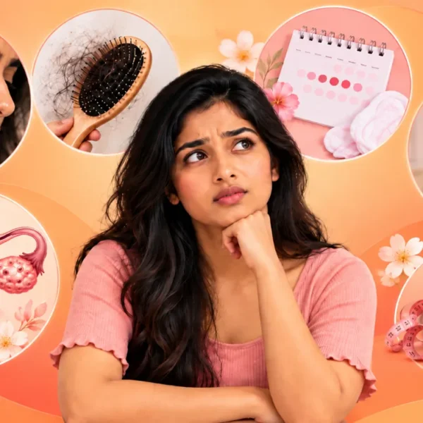 PCOS Symptoms හඳුනාගමු: බර, කෙස්, සම, ඔසප් සහ මනසේ වෙනස්කම්.